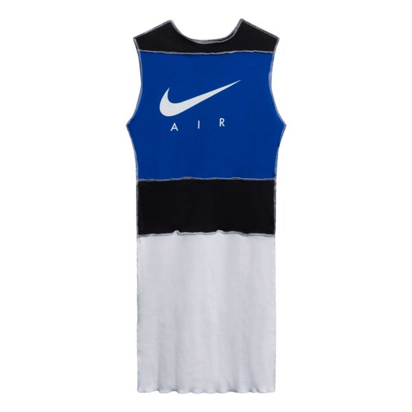 JJVintage Reworked Nike Air Sleeveless Dress in Blue/White/Black