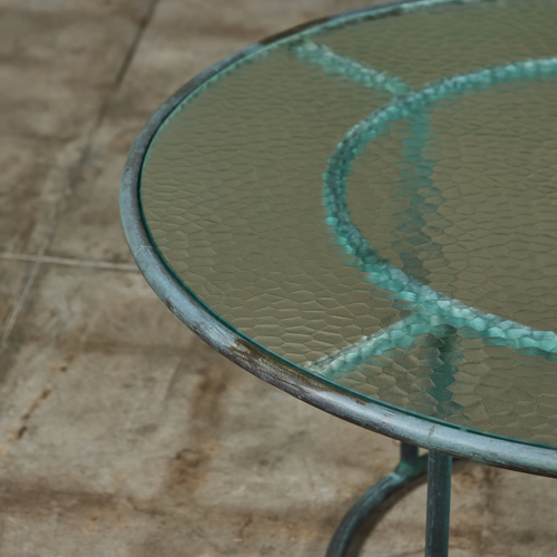 Bronze Round 36" Patio Coffee Table by Walter Lamb for Brown Jordan