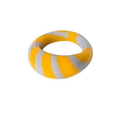 Spiral Ring - Yellow/Grey