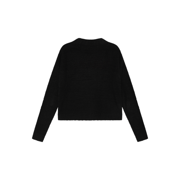 The Elder Statesman Black V-Neck Cashmere Sweater