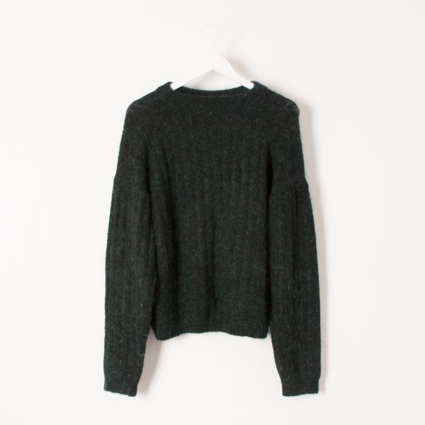 Acne Dania Forest Green Oversized Mohair Sweater