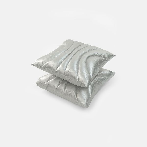 Puffer Cushion - Silver
