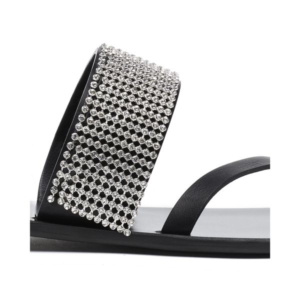 Ayda Crystal Laced Sandals