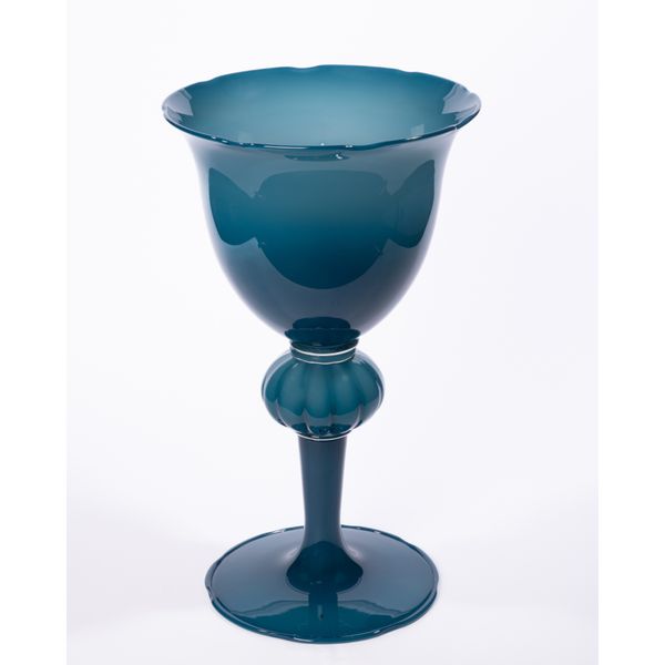 Regal Footed Flower Vase - Califorina Poppy - Pigeon Blue