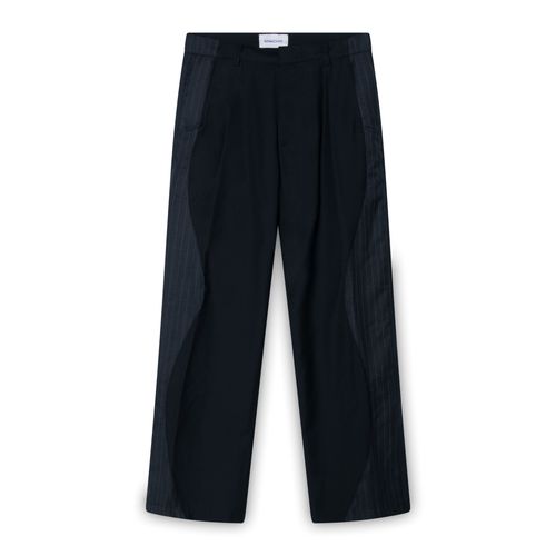 Black/Grey Pinstripe Combo Twist Pants