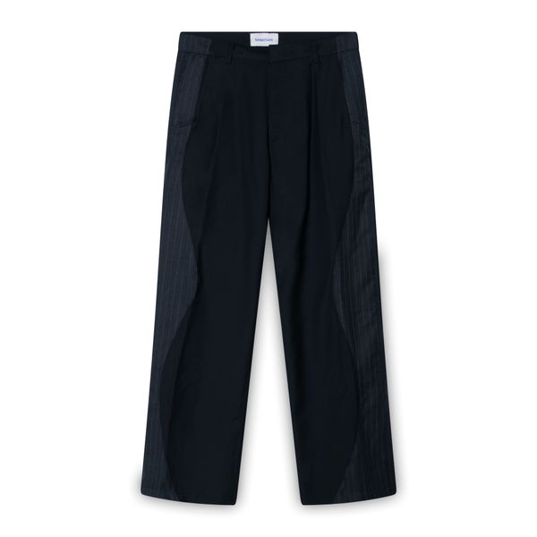 Black/Grey Pinstripe Combo Twist Pants