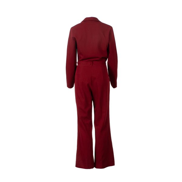 Musier Paris Alejandra Jumpsuit in Burgundy