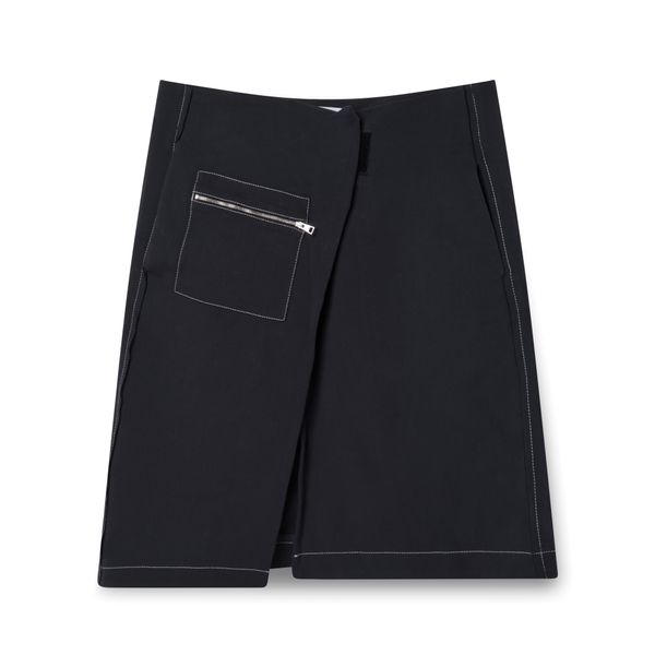 Sunnei Scratch Black Wrap Skirt