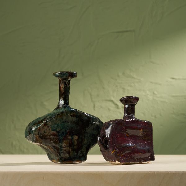 Set of two Tiny Core Vessels by Willem van Hooff, Glazed Earthenware, The Netherlands, 2020s