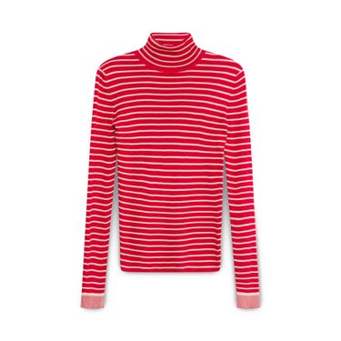 Balenciaga Paris Striped Turtleneck Sweater