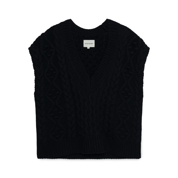 Loulou Studio Torreta Black Sweater Vest