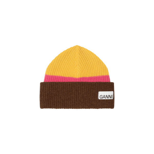 Ganni Color Block Beanie