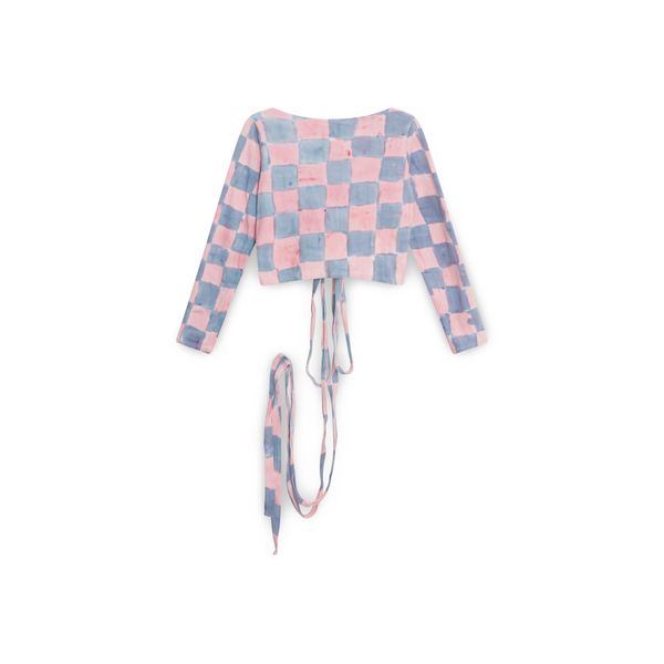 Anabell P. Lee Pink and Blue Patterned Top