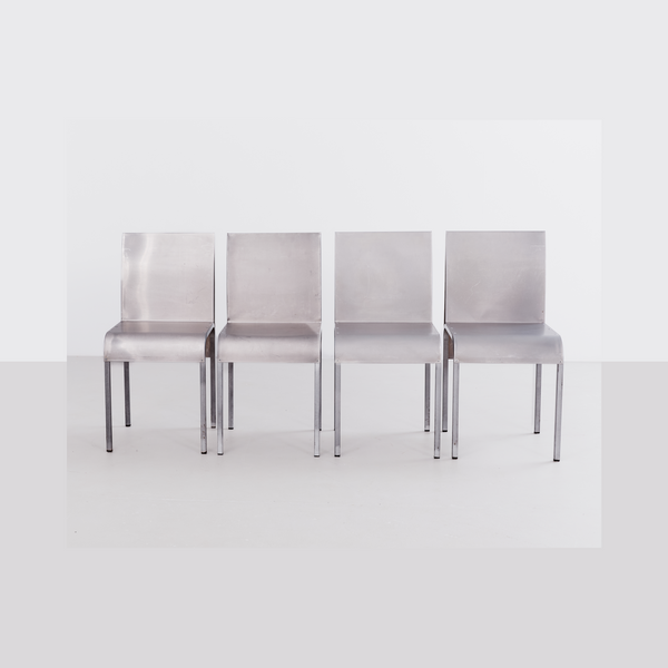 Set of Postmodern Aluminum Chairs