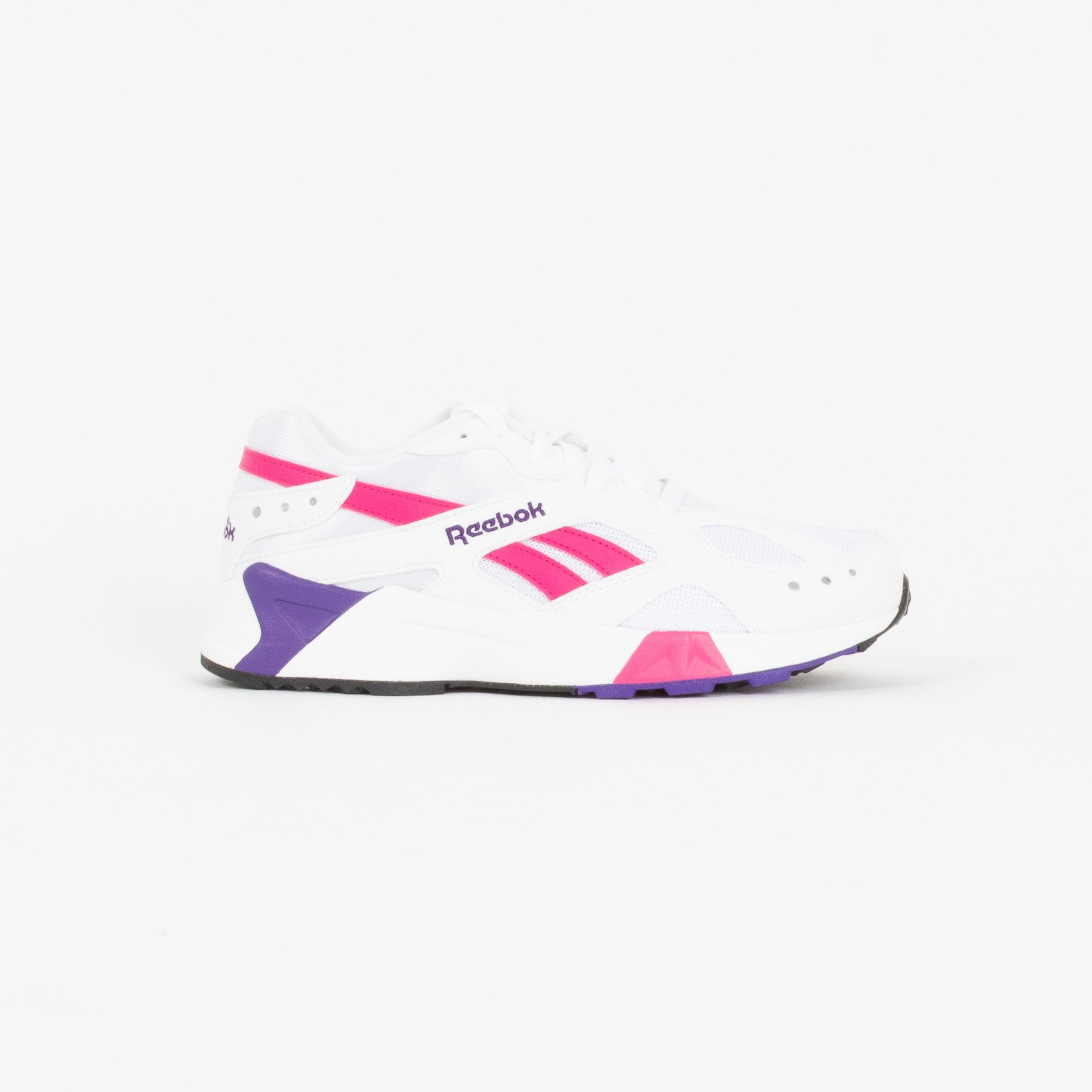 Reebok Aztrek Sneaker in White Rose Cobalt Purple by Seller Selects Basic.Space