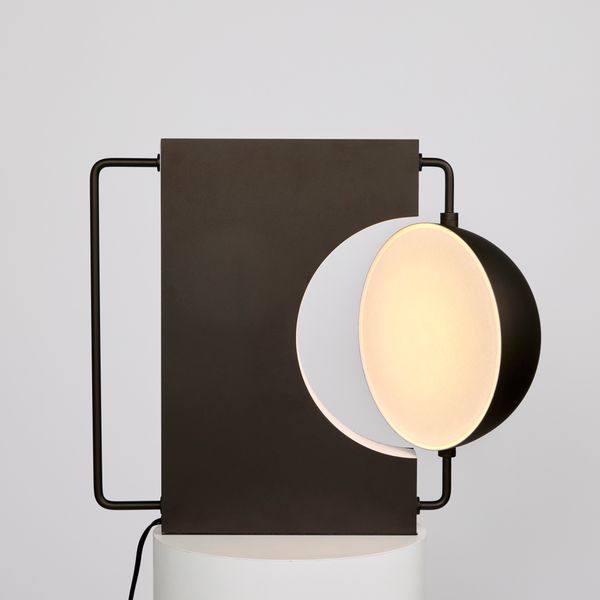 Half Table Lamp in Golden Black