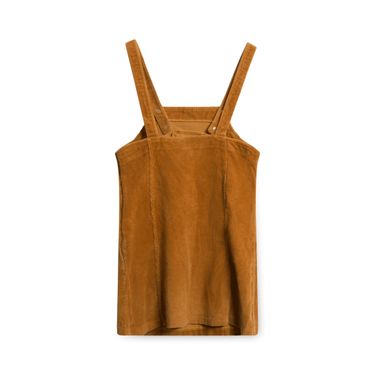 Nowa Fala Corduroy Overall Dress - Rust Orange