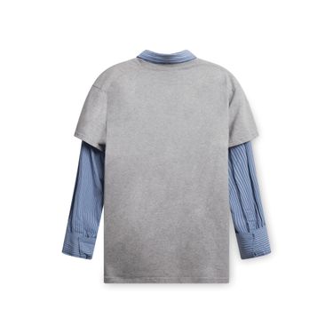 Layered Button-Up T-Shirt