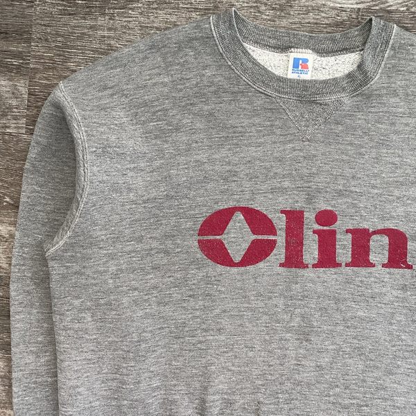 1980s Olin Heather Grey Crewneck Sweatshirt