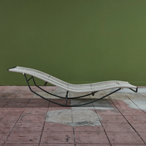 Rope Waikiki Bronze Patio Chaise Lounge by Walter Lamb for Brown Jordan