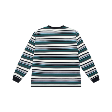 Pleasures x MLB Green and Brown Striped Long Sleeve