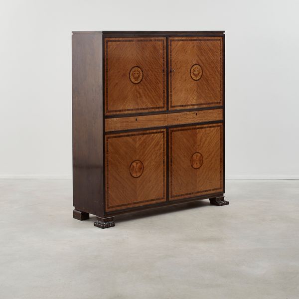 Art Deco Cabinet Veneered in Birch, Rosewood, and Oak, Sweden, 1930s