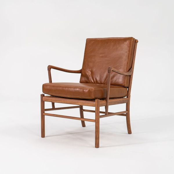 Colonial Chair and Ottoman in Walnut by Ole Wanscher for Carl Hansen, 2022