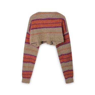 PERVERZE Multicolor Mohair Stripe Wide Top Sweater