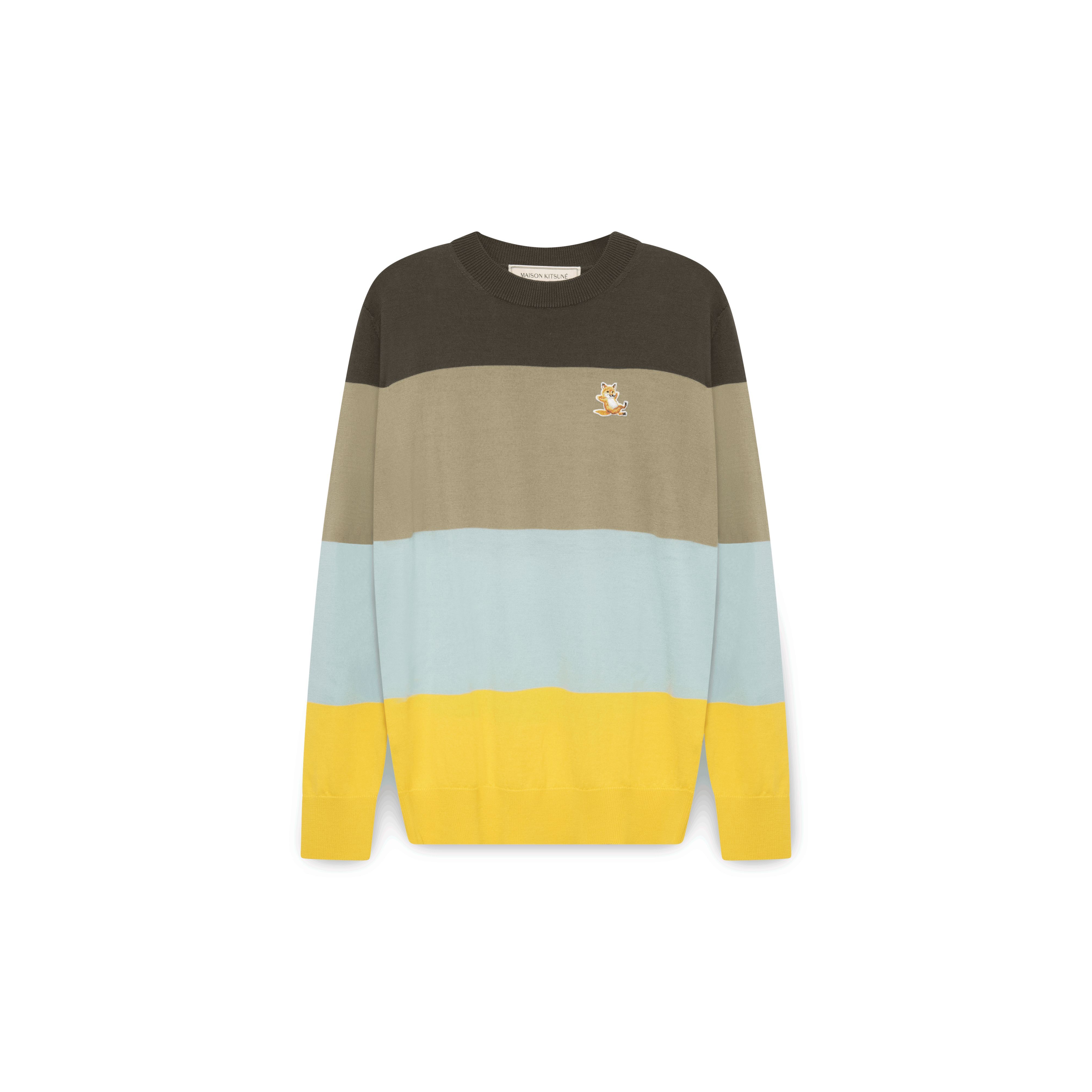 PERVERZE Multicolor Mohair Stripe Wide Top Sweater by Ella