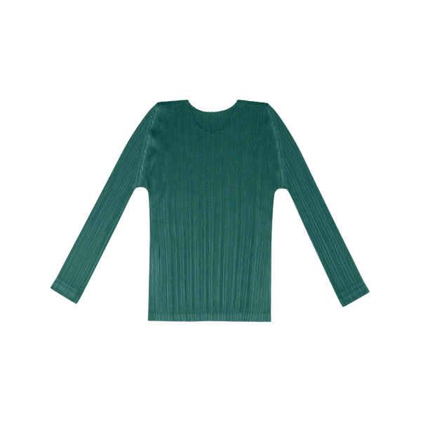 Issey Miyake Green Pleats Please Top