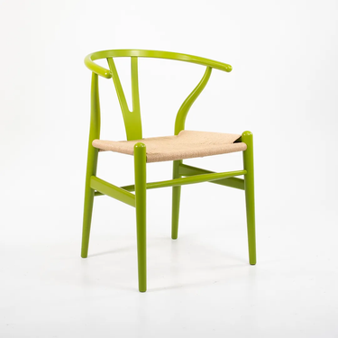 Green Wishbone Dining Chair by Hans Wegner for Carl Hansen, 2021