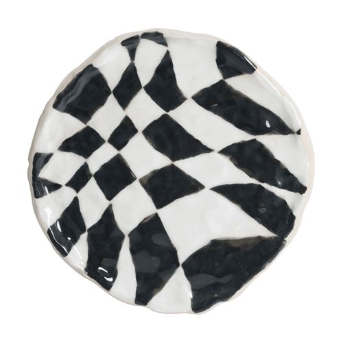 Psyche Black Checkerboard Dish