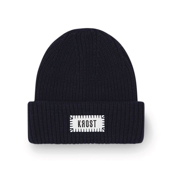 Krost Wool Knit Navy Beanie