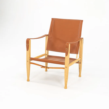 Cognac Leather Safari Chair by Kaare Klint for Carl Hansen, 2021