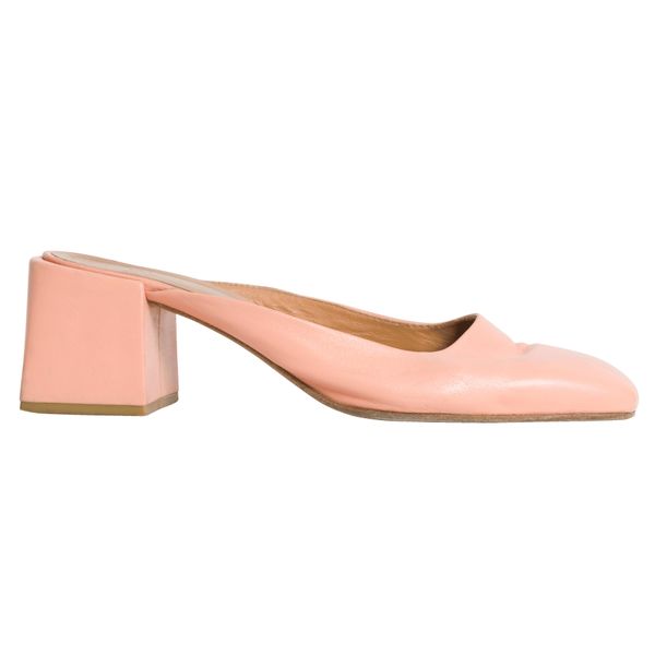 Mansur Gavriel Blush Pink Suede Mule 