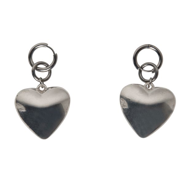 Vintage Puff Heart Earrings