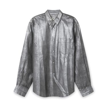 Comme des Garçons Silver Coated Wool Shirt