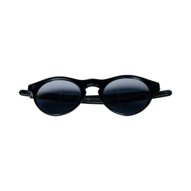 E.B. Meyrowitz Black Sunglasses with Silver Lenses