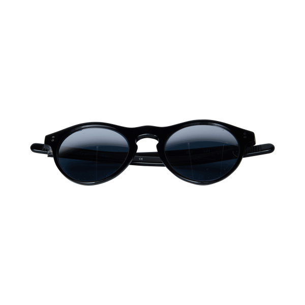 E.B. Meyrowitz Black Sunglasses with Silver Lenses