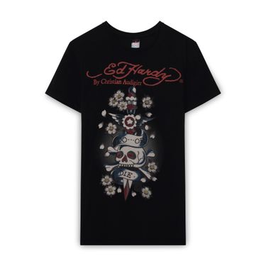 Skulls with Floral Dagger Tee
