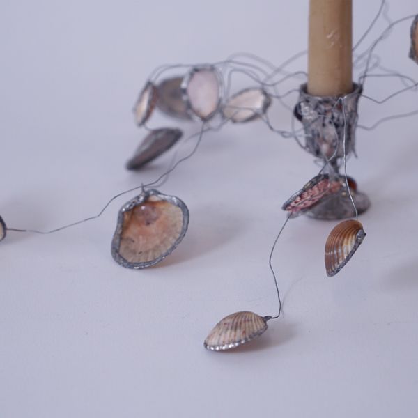 Candlestick - Shell & Glass