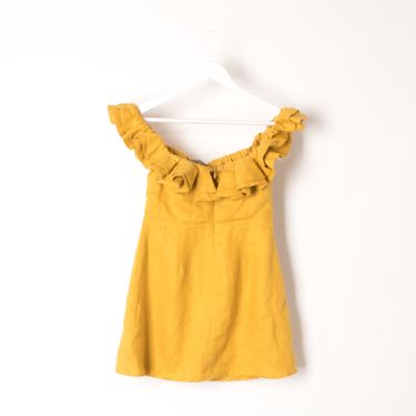 Reformation Mustard Yellow Short Dress 