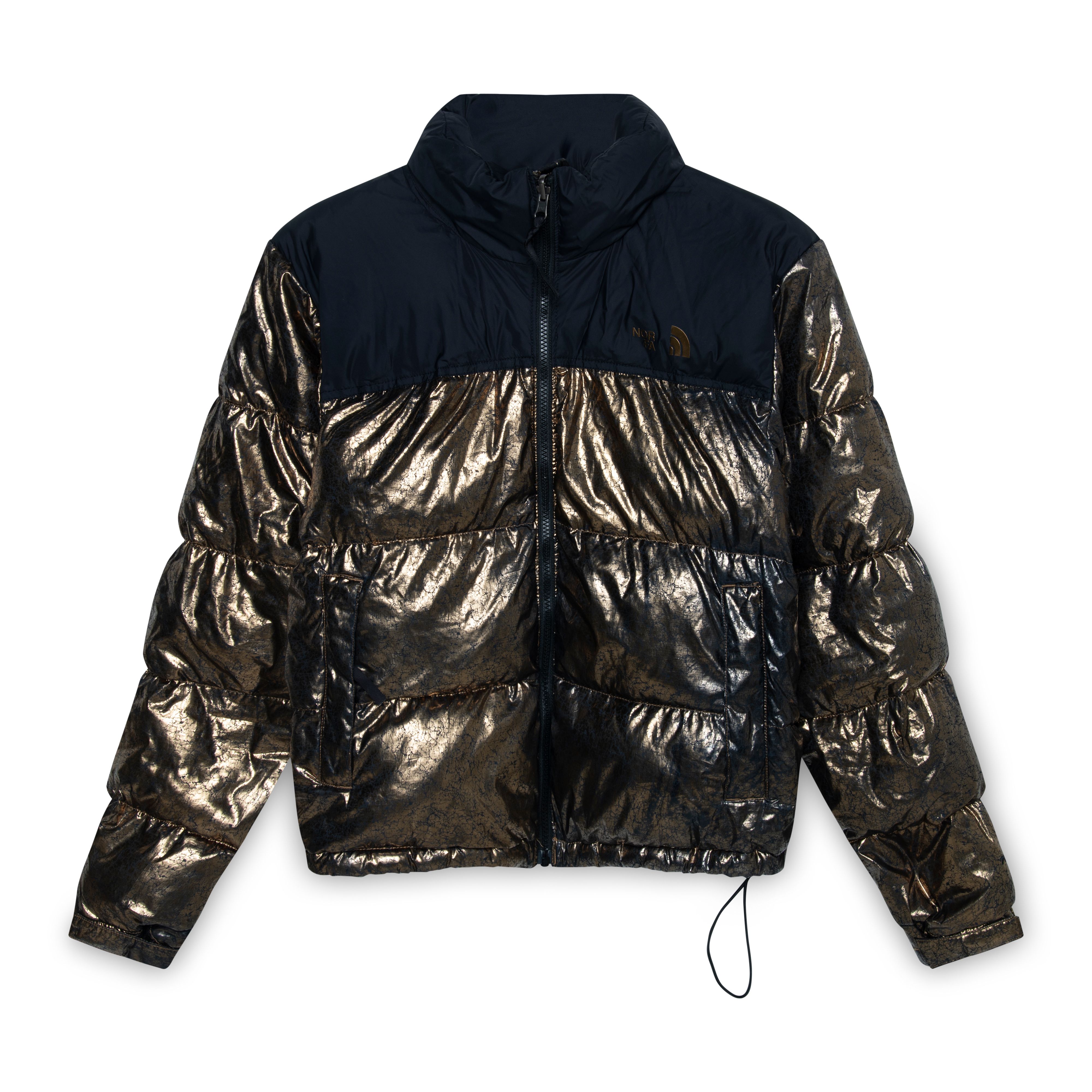 The North Face Metallic Puffer Jacket in Gold by Kelly Cole Basic.Space