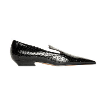 Khaite Marfa Croc Patent-Leather Loafers