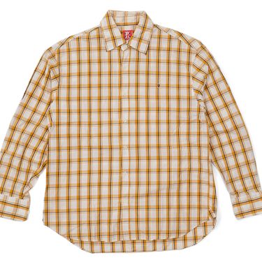 BAPE Apehead Pocket Plaid Button-Up Shirt light_brown
