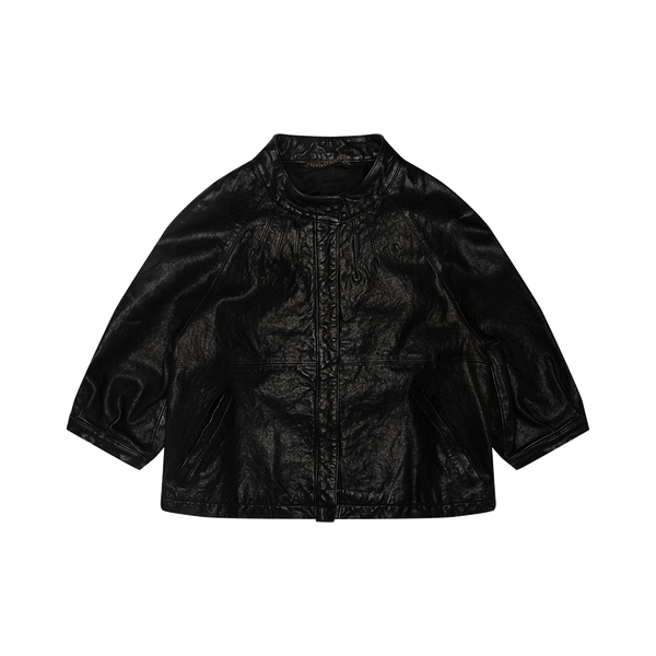 BCBG Cropped Leather Jacket