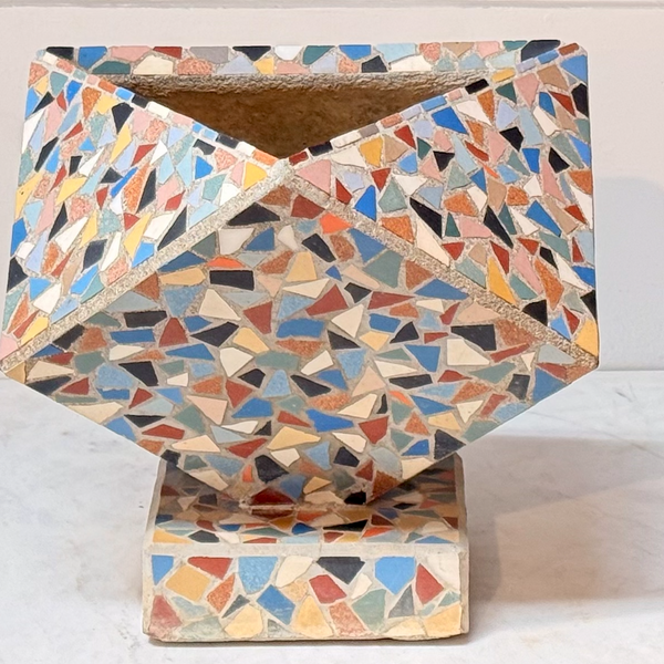 FRENCH MOSAIC TILE VESSEL, 1960s