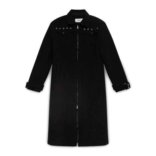 Cerric Zip Up Wool Trench Coat