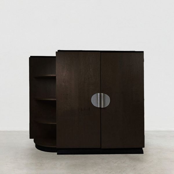 Art Deco Style Sycamore Wardrobe, Grange (attr.), France, 1980s