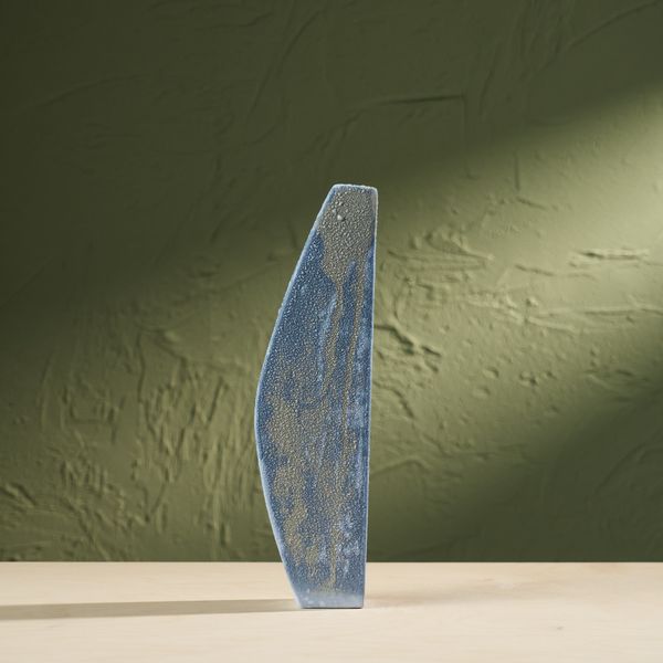 'Condensation' Series C6, Glazed Ceramic Sculpture in Blue by Eunsol Kim, The Netherlands, 2025"